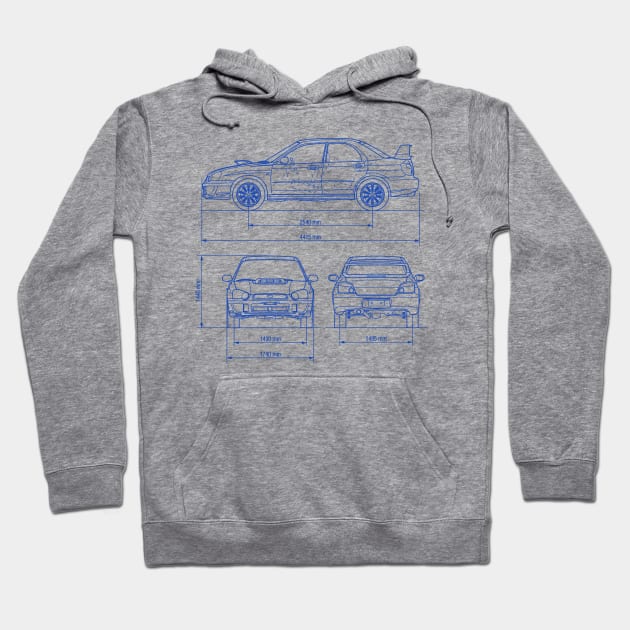 SUBIE BLUEPRINT Hoodie by HSDESIGNS